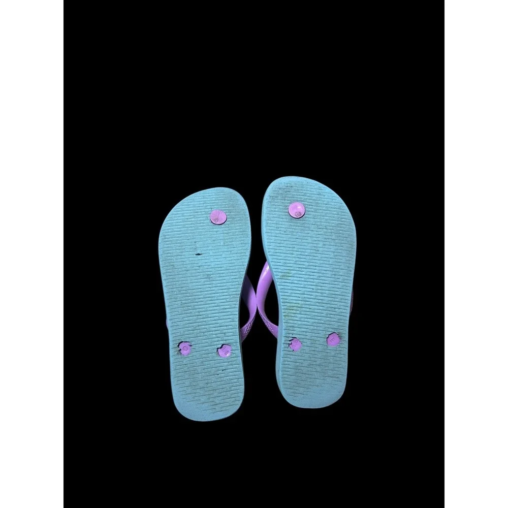 Havaianas Kids Unicorn Space Flip Flops Purple Blue Sandals Size 2Y EUR 33/34